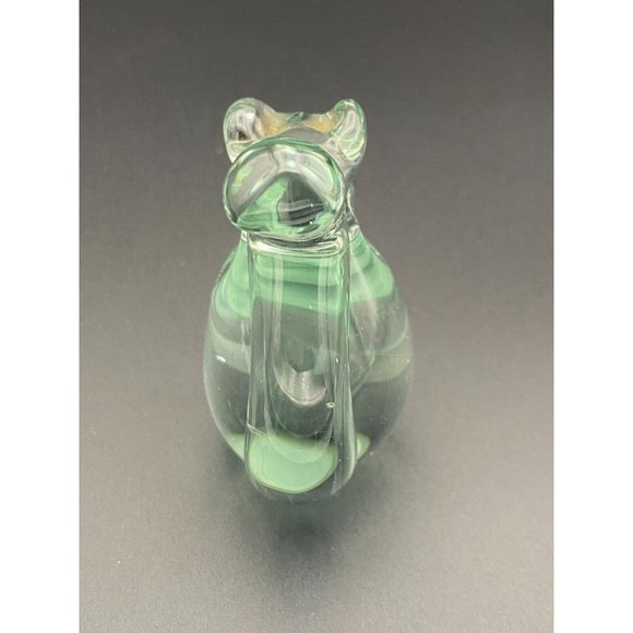 Blown Glass Squirrel Figurine Paperweight Handmade Ngwenya Glass Small Clear - Picture 3 of 7